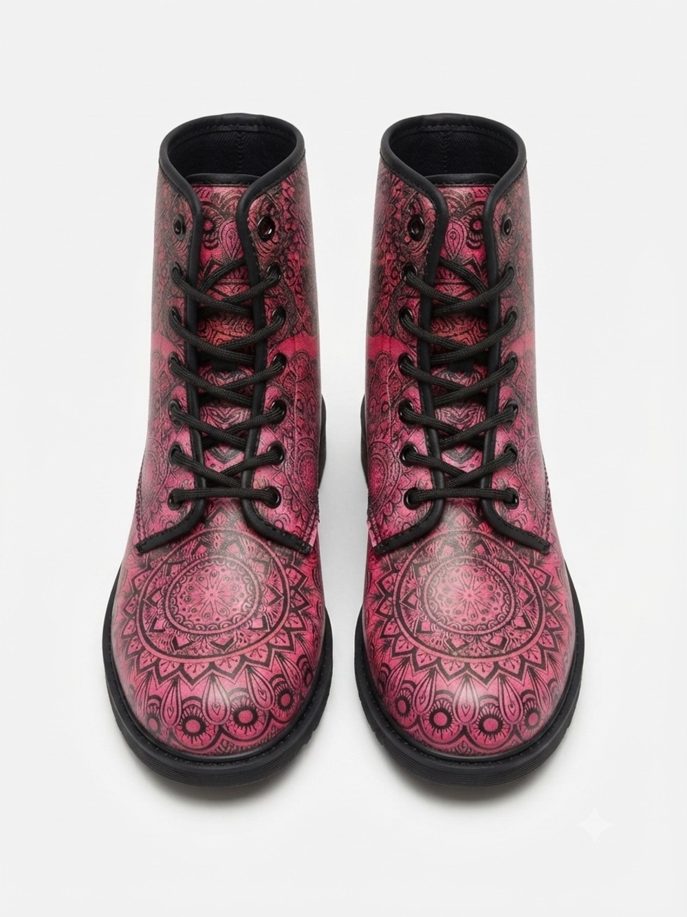 Manifesto Red Mandela combat boots Whimsigoth 90’s Grunge vegan Docs look 38 Y2K